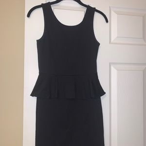 Peplum Black Dress